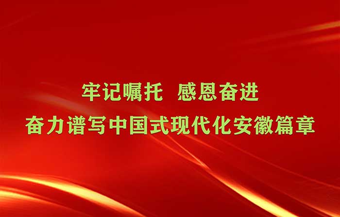 牢记嘱托 感恩奋进 奋力谱写中国式现代化安徽篇章